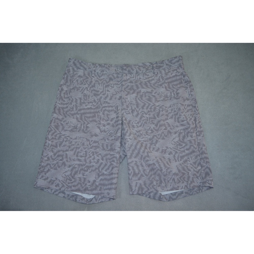 Nike Golf Dri-Fit Standard Fit Flex Print Shorts 10" Size 38 Grey 854989-021